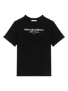 Dolce & Gabbana Black T-shirt For Kids With Logo