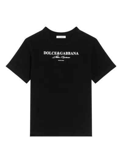 Dolce & Gabbana Kids' Cotton T-shirt In Black