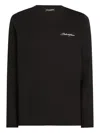 Dolce & Gabbana Cotton Crew Neck T-shirt With Long Sleeves