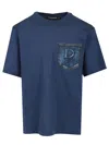 Dolce & Gabbana T-shirt Whit Pocket In Blue