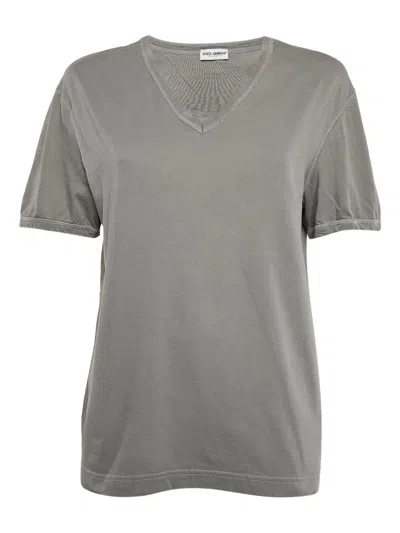 Pre-owned Dolce & Gabbana Cotton T-shirt In Gray