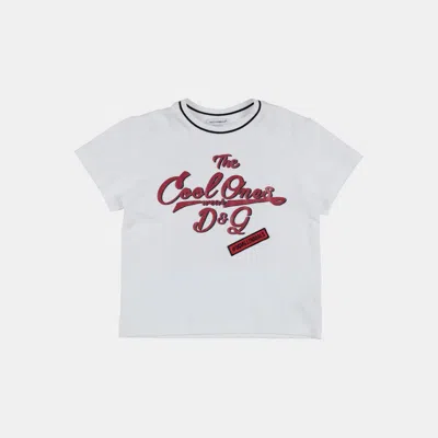 Pre-owned Dolce & Gabbana Cotton T-shirt 5 In White