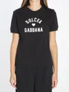 Dolce & Gabbana Black Cotton Logo T-shirt In Black