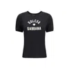 Dolce & Gabbana Black Cotton Logo T-shirt In Black