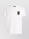 Dolce & Gabbana White Heraldic Patch Cotton T-shirt In White