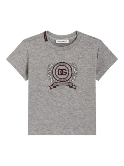 Dolce & Gabbana Babies' Cotton T-shirt In Gray