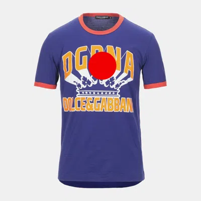 Pre-owned Dolce & Gabbana Cotton T-shirt It 54 In Blue