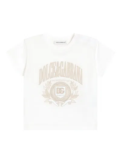 Dolce & Gabbana Babies' Cotton T-shirt In White