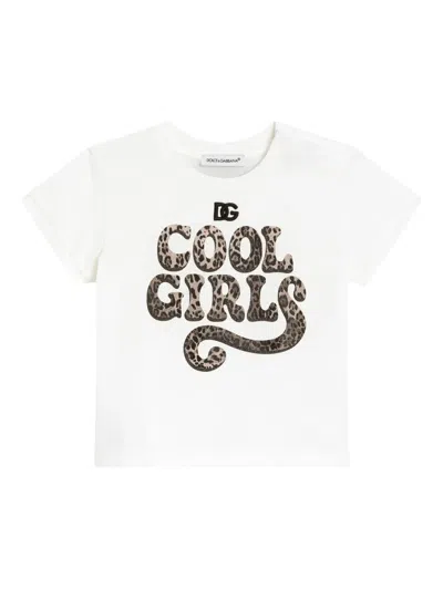 Dolce & Gabbana Babies' Cotton T-shirt In White
