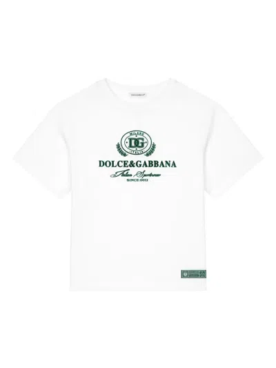 Dolce & Gabbana Kids' Optical White Cotton T-shirt