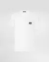 Dolce & Gabbana Dolce&gabbana White Crewneck T Shirt With Logo Plaque In White