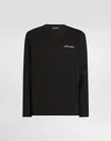 Dolce & Gabbana Cotton Crew Neck T-shirt With Long Sleeves
