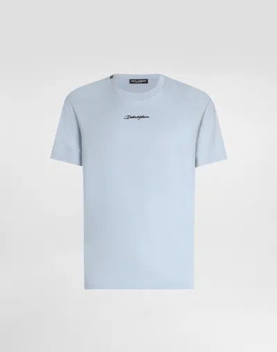 Dolce & Gabbana Cotton T-shirt With Embroidery Patch In White