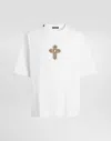 Dolce & Gabbana Cotton T-shirt With Fine Patch In White