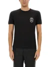 Dolce & Gabbana Black Cotton Heraldic Patch T-shirt