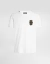 Dolce & Gabbana White Heraldic Patch Cotton T-shirt In White