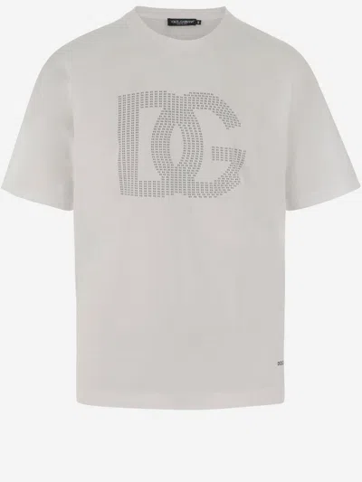 Dolce & Gabbana Cotton T-shirt With Logo In White