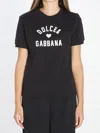 Dolce & Gabbana Cotton T-shirt With Logo Print In Black
