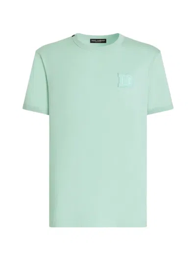 Dolce & Gabbana Dg Logo Patch T-shirt In Green