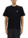 Dolce & Gabbana Cotton T-shirt With Metal Plaque Featuring Front Logo In Black