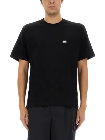 DOLCE & GABBANA DOLCE & GABBANA COTTON T-SHIRT WITH PLAQUE