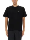 Dolce & Gabbana Cotton T-shirt With Metal Plaque Featuring Front Logo In Black