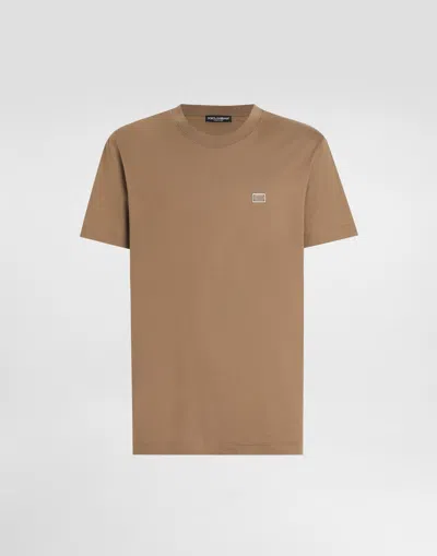Dolce & Gabbana Cotton T-shirt With Tag In Brown