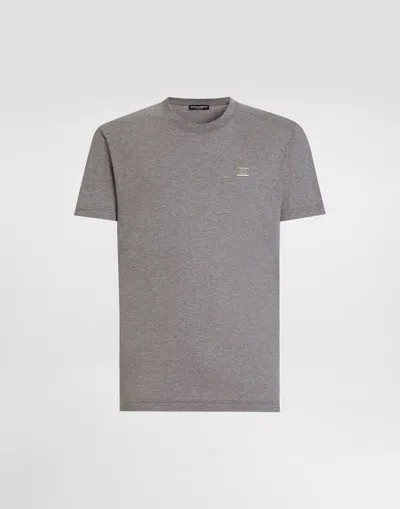Dolce & Gabbana Cotton T-shirt With Tag In Grey