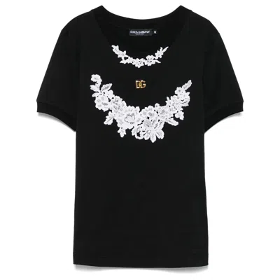 Dolce & Gabbana Cotton T Shirts In Black