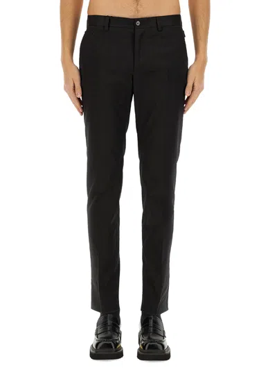 Dolce & Gabbana Cotton Tailored Pants In Black
