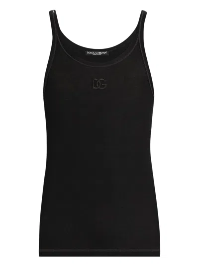Dolce & Gabbana Cotton Tank Top In Black