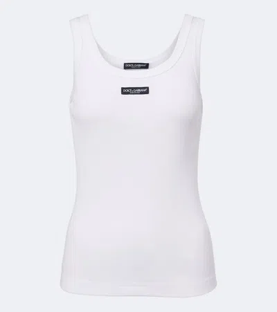 Dolce & Gabbana Cotton Tank Top In White