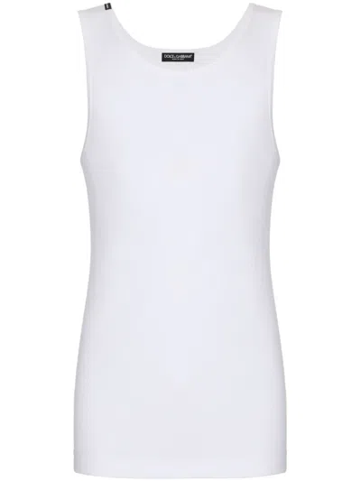 Dolce & Gabbana Cotton Tank Top In White