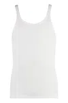 Dolce & Gabbana White Cotton Tank Top In White