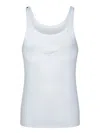 Dolce & Gabbana Dg White Cotton Tank Top In White