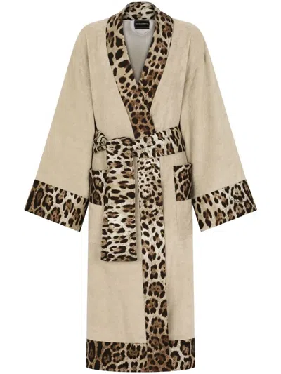 DOLCE & GABBANA COTTON TERRY BATH ROBE