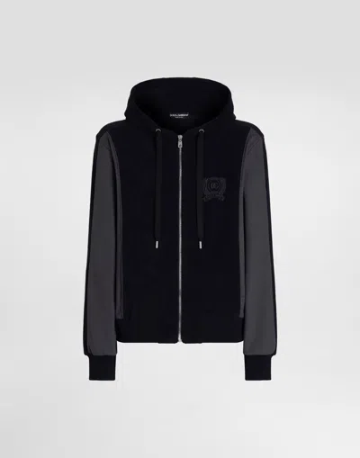 Dolce & Gabbana Cotton Terry Sweatshirt In Black