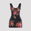 Dolce & Gabbana Floral-print Cotton Bustier Mini Dress In Animal Print