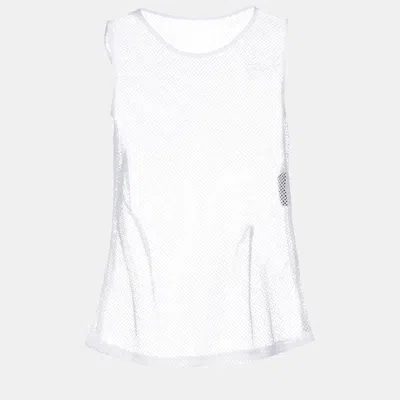 Pre-owned Dolce & Gabbana Cotton Top 42 In White