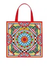 Dolce & Gabbana Cotton Tote Bag In Blue