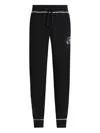 Dolce & Gabbana Jersey Trousers With Print And Embroidery In Black