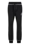 Dolce & Gabbana Jersey Trousers With Print And Embroidery In Black