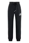 Dolce & Gabbana Logo Print Sweatpants With Zippered Pocket In Black