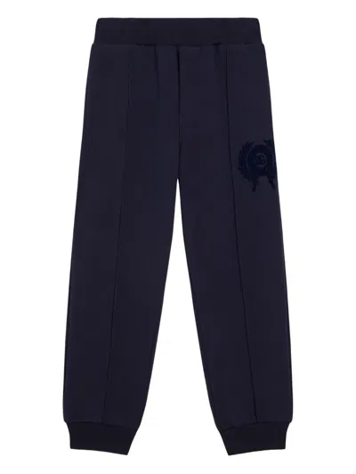 Dolce & Gabbana Kids' Cotton Track Pants In Blue