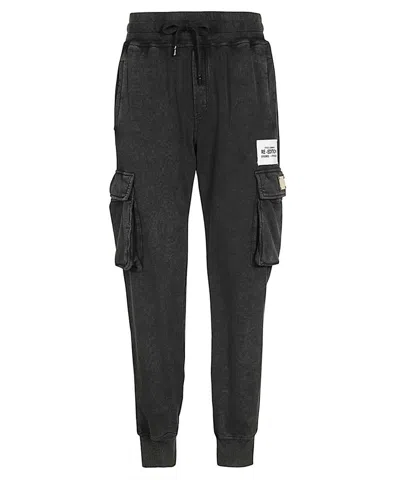 Dolce & Gabbana Cotton Track-pants In Gray