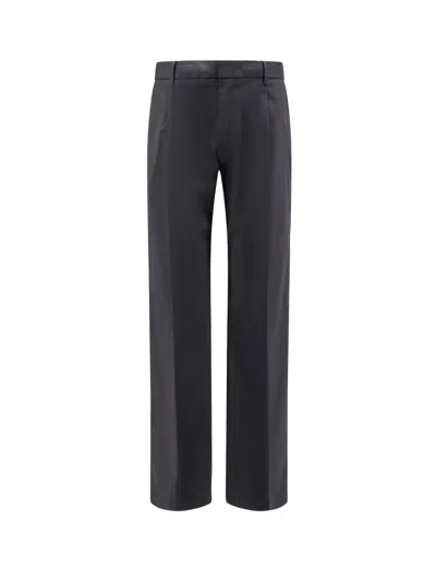 Dolce & Gabbana Cotton Trouser With Elastic Inserts And Drawstring In Black