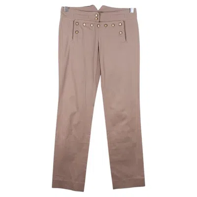 Pre-owned Dolce & Gabbana Cotton Trousers 2006 Italy Vintage (size 42) Runway In Brown