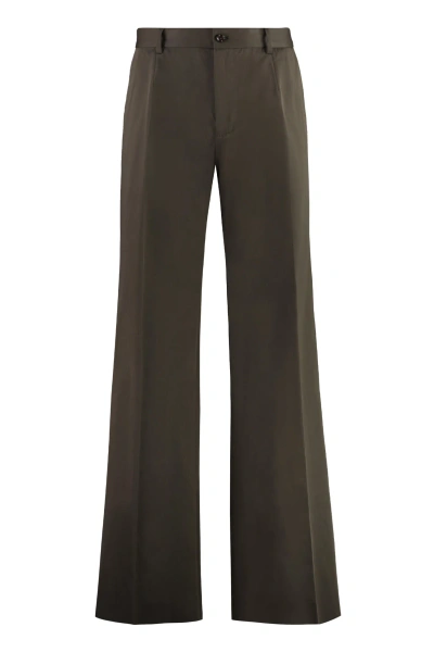 Dolce & Gabbana Cotton Trousers In Brown