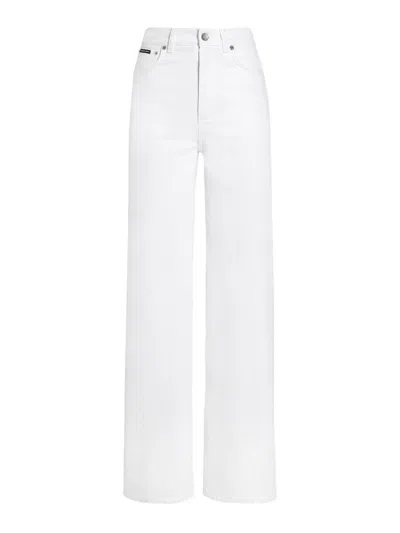 Dolce & Gabbana Cotton Trousers In White