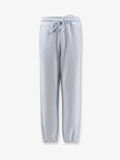Dolce & Gabbana Cotton Trousers With Embroidered Logo On The Back In Blue